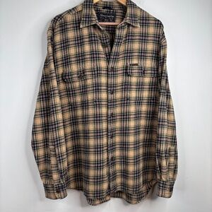 Vintage Abercrombie Big Shirt M Oversized Flannel Plaid Button Down Grunge Y2K